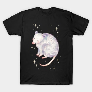 Opossum Lover Illustration - Live Ugly Fake Your Death - Possum T-Shirt